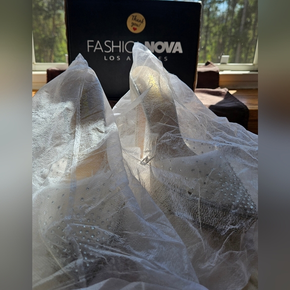 NWT rhinestone heels 🤍 - Picture 7 of 9